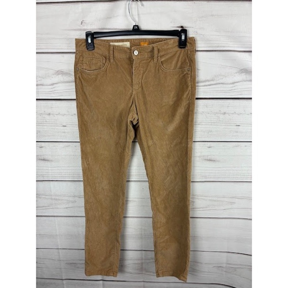 Pilcro and the Letterpress Tan Corduroy Slim Straight Pants Size 29 Camel
